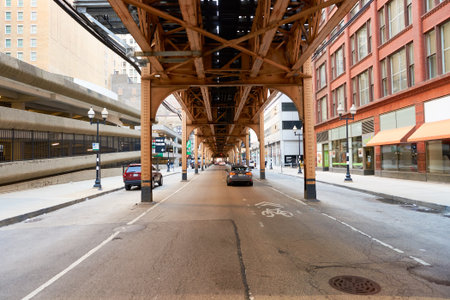 CHICAGO, IL - CIRCA APRIL, 2016: streets of Chicago at daytime. Chicago, colloquially known as the...