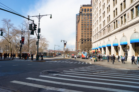 NEW YORK - CIRCA MARCH 2016: New York City at daytime. The City of New York, often called New York City or simply New York, is the most populous city in the United Statesのeditorial素材