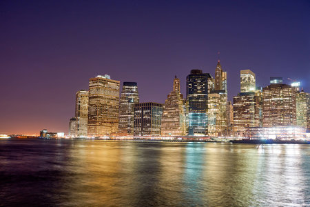 NEW YORK - CIRCA MARCH 2016: view of New-York City from Brooklyn. The City of New York, often called New York City or simply New York, is the most populous city in the United Statesのeditorial素材