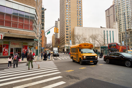 NEW YORK - CIRCA MARCH 2016: New York City at daytime. The City of New York, often called New York City or simply New York, is the most populous city in the United Statesのeditorial素材