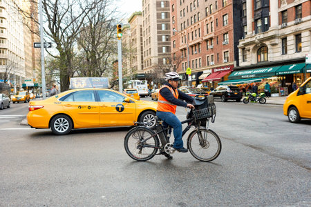 NEW YORK - CIRCA MARCH 2016: New York City at daytime. The City of New York, often called New York City or simply New York, is the most populous city in the United Statesのeditorial素材