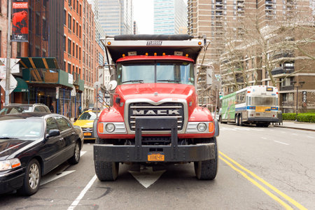 NEW YORK - CIRCA MARCH 2016: New York City at daytime. The City of New York, often called New York City or simply New York, is the most populous city in the United Statesのeditorial素材