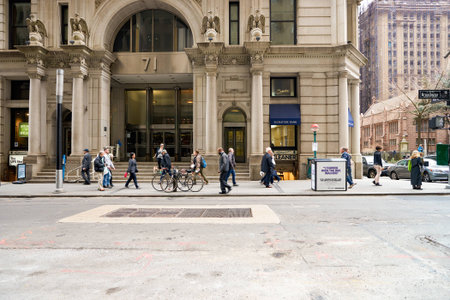 NEW YORK - CIRCA MARCH 2016: New York City at daytime. The City of New York, often called New York City or simply New York, is the most populous city in the United Statesのeditorial素材