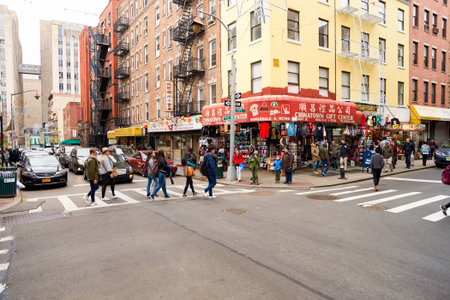 NEW YORK - CIRCA MARCH 2016: New York City at daytime. The City of New York, often called New York City or simply New York, is the most populous city in the United Statesのeditorial素材