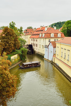 PRAGUE, CZECH REPUBLIC - AUGUST 18, 2015: Prague downtown architecture. Prague is the capital and largest city of the Czech Republic. It is the 15th largest city in the European Union.のeditorial素材
