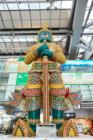 BANGKOK, THAILAND - JUNE 19, 2015: inside of Suvarnabhumi Airport. Suvarnabhumi Airport is one of two international airports serving Bangkokのeditorial素材