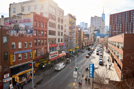 NEW YORK - CIRCA MARCH 2016: New York City at daytime. The City of New York, often called New York City or simply New York, is the most populous city in the United Statesのeditorial素材