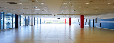 PRAGUE, CZECH REPUBLIC - AUGUST 04, 2015: inside of Prague airport. International airport of Prague is major airport of Czech Republicのeditorial素材