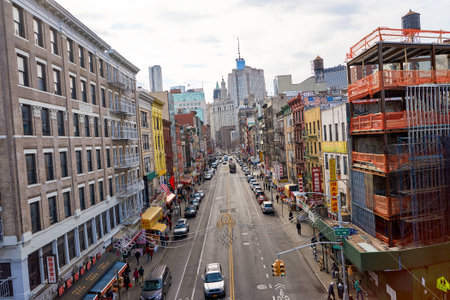 NEW YORK - CIRCA MARCH 2016: New York City at daytime. The City of New York, often called New York City or simply New York, is the most populous city in the United Statesのeditorial素材