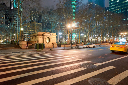 NEW YORK - CIRCA MARCH 2016: New York City at night. The City of New York, often called New York...