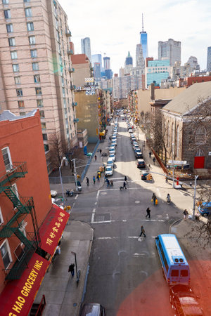 NEW YORK - CIRCA MARCH 2016: New York City at daytime. The City of New York, often called New York City or simply New York, is the most populous city in the United Statesのeditorial素材