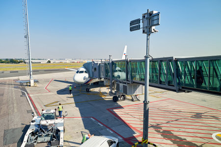 PRAGUE, CZECH REPUBLIC - AUGUST 04, 2015: airport of Prague. International airport of Prague is...