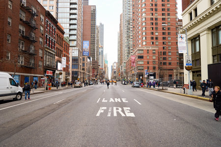 NEW YORK - CIRCA MARCH 2016: New York City at daytime. The City of New York, often called New York City or simply New York, is the most populous city in the United Statesのeditorial素材