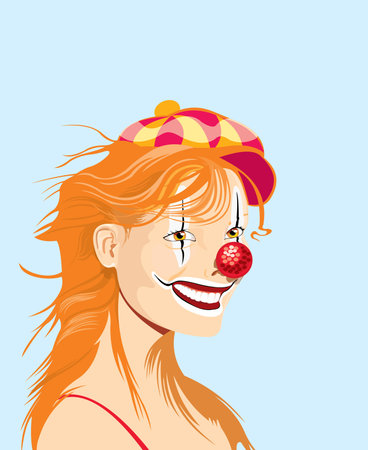 vector image of close up jester portraitsのイラスト素材