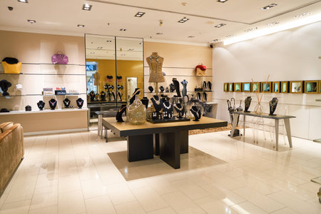 KUALA LUMPUR, MALAYSIA - MAY 09, 2016: interior of the store at Suria KLCC. Suria KLCC is a shopping mall is located in the Kuala Lumpur City Centre district. It is in the vicinity of the landmark the Petronas Towers.のeditorial素材