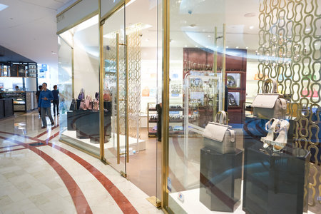 KUALA LUMPUR, MALAYSIA - MAY 09, 2016: inside of Suria KLCC. Suria KLCC is a shopping mall is located in the Kuala Lumpur City Centre district. It is in the vicinity of the landmark the Petronas Towers.のeditorial素材