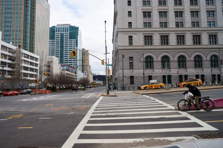 NEW YORK, USA - CIRCA MARCH, 2016: Brooklyn at daytime. Brooklyn is the most populous of New York City's five boroughs.のeditorial素材