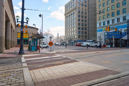 JERSEY CITY, NJ - CIRCA MARCH, 2016: Jersey City at daytime. Jersey City is the second most populous...