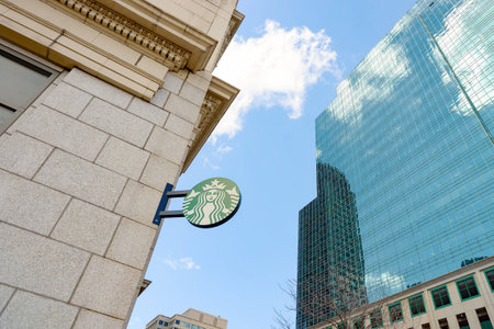 JERSEY CITY, NJ - CIRCA MARCH, 2016: Strabucks cafe in Jersey City. Jersey City is the second most...