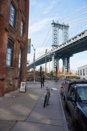 NEW YORK, USA - CIRCA MARCH, 2016: Brooklyn at daytime. Brooklyn is the most populous of New York City's five boroughs.のeditorial素材