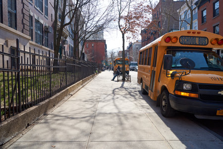 NEW YORK, USA - CIRCA MARCH, 2016: Brooklyn at daytime. Brooklyn is the most populous of New York City's five boroughs.のeditorial素材