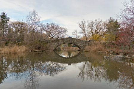 NEW YORK - CIRCA MARCH 2016: Central Park in March. Central Park is an urban park in middle-upper...