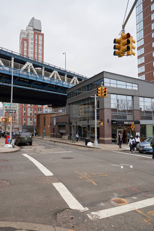 NEW YORK, USA - CIRCA MARCH, 2016: Brooklyn at daytime. Brooklyn is the most populous of New York City's five boroughs.のeditorial素材