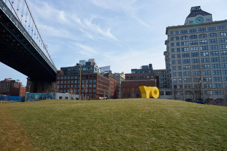 NEW YORK, USA - CIRCA MARCH, 2016: Brooklyn at daytime. Brooklyn is the most populous of New York City's five boroughs.のeditorial素材