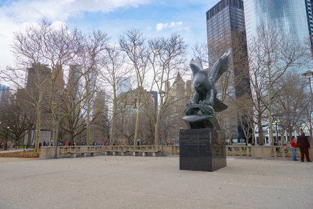 NEW YORK - CIRCA MARCH 2016: New York at daytime. The City of New York is the most populous city in the United States.のeditorial素材