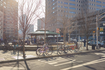 JERSEY CITY, NJ - CIRCA MARCH, 2016: Jersey City at daytime. Jersey City is the second most populous...