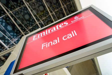 DUBAI, UAE - CIRCA APRIL, 2016: inside of Dubai International Airport. Dubai International Airport...