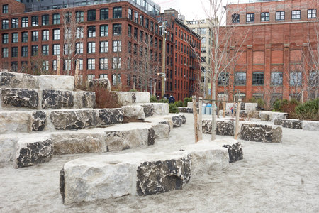 NEW YORK, USA - CIRCA MARCH, 2016: Brooklyn at daytime. Brooklyn is the most populous of New York City's five boroughs.のeditorial素材