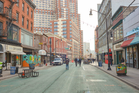 JERSEY CITY, NJ - CIRCA MARCH, 2016: Jersey City at daytime. Jersey City is the second most populous...