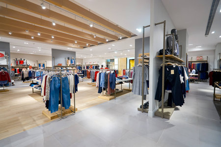 MACAO, CHINA - FEBRUARY 16, 2016: inside of Shoppes at Sands Cotai Centra. Shoppes at Sands Cotai...