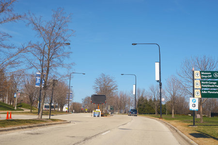 CHICAGO, IL - MARCH 25, 2016: Chicago in the daytime. Chicago is the third most populous city in the United States.のeditorial素材