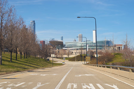 CHICAGO, IL - MARCH 25, 2016: Chicago in the daytime. Chicago is the third most populous city in the United States.のeditorial素材