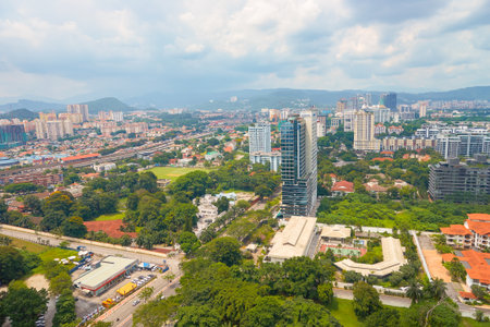 KUALA LUMPUR, MALAYSIA - CIRCA MAY, 2016: aerial view of Kuala Lumpur. Kuala Lumpur is the national capital and most populous global city of Malaysia.のeditorial素材