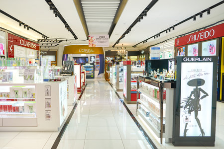 KUALA LUMPUR, MALAYSIA - CIRCA MAY, 2016: inside of a store at Kuala Lumpur International Airport....