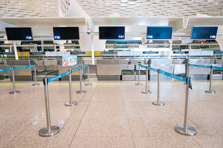 SHENZHEN, CHINA - CIRCA MAY, 2016: inside of Shenzhen Bao'an International Airport. It is located...