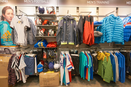 MACAO, CHINA - FEBRUARY 16, 2016: inside of a store in Shoppes at Sands Cotai Centra. Shoppes at Sands Cotai Central is a large shopping mall in Macaoのeditorial素材
