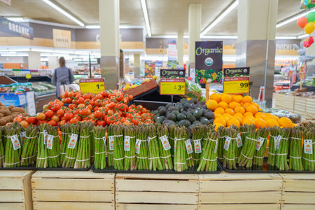 CHICAGO, IL - CIRCA MARCH, 2016: inside Jewel-Osco store. Jewel-Osco is a supermarket chain headquartered in Itasca, Illinois, a Chicago suburb.のeditorial素材