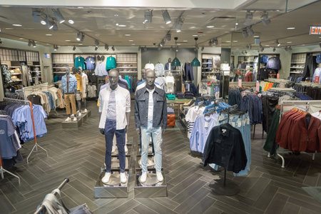 CHICAGO, IL - MARCH 24, 2016: inside of H&M store. H & M Hennes & Mauritz AB is a Swedish...