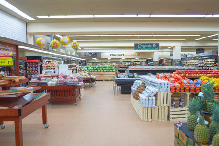 CHICAGO, IL - CIRCA MARCH, 2016: inside Jewel-Osco store. Jewel-Osco is a supermarket chain headquartered in Itasca, Illinois, a Chicago suburb.のeditorial素材