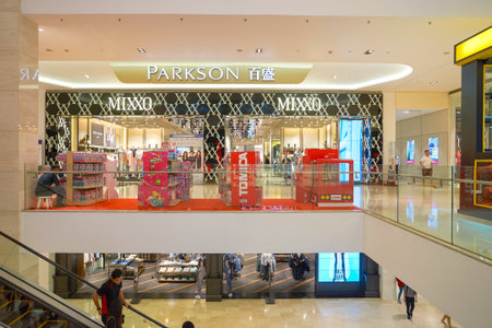 KUALA LUMPUR, MALAYSIA - CIRCA MAY, 2016: interior of a shopping center in Kuala Lumpur. Kuala Lumpur has numerous shopping centers.のeditorial素材