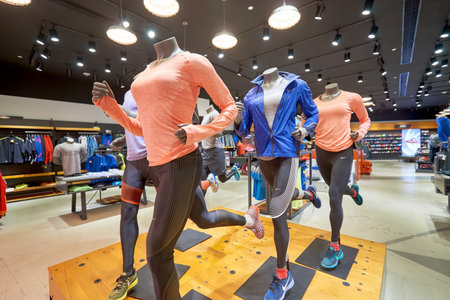 MACAO, CHINA - FEBRUARY 16, 2016: inside of Shoppes at Sands Cotai Centra. Shoppes at Sands Cotai Central is a large shopping mall in Macaoのeditorial素材