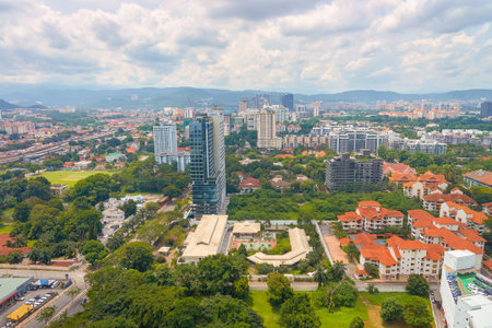 KUALA LUMPUR, MALAYSIA - CIRCA MAY, 2016: aerial view of Kuala Lumpur. Kuala Lumpur is the national capital and most populous global city of Malaysia.のeditorial素材