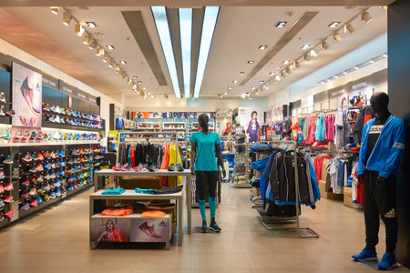 MACAO, CHINA - FEBRUARY 16, 2016: inside of Shoppes at Sands Cotai Centra. Shoppes at Sands Cotai...
