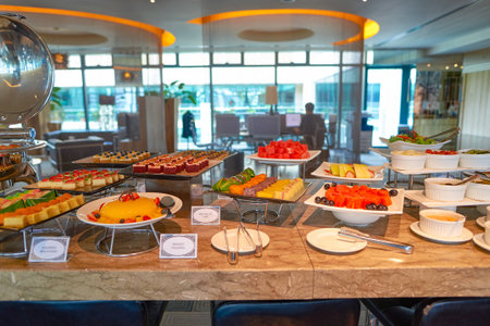 KUALA LUMPUR, MALAYSIA - CIRCA MAY, 2016: inside of a lounge at The GTower building.  The building contains offices, a hotel and club facilities.のeditorial素材