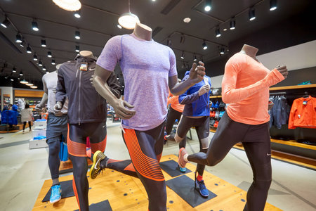 MACAO, CHINA - FEBRUARY 16, 2016: inside of Shoppes at Sands Cotai Centra. Shoppes at Sands Cotai Central is a large shopping mall in Macaoのeditorial素材