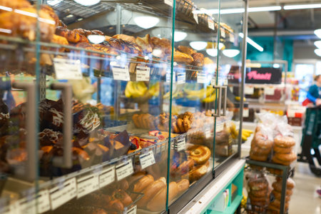 CHICAGO, IL - CIRCA APRIL, 2016: inside of Whole Foods Market. Whole Foods Market Inc. is an American supermarket chain exclusively featuring foods without artificial preservatives, colors, flavors, sweeteners, and hydrogenated fats.のeditorial素材